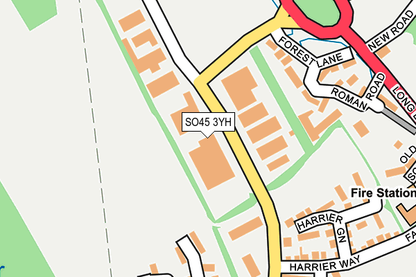 SO45 3YH map - OS OpenMap – Local (Ordnance Survey) SO45 3YH map - OS OpenMap – Local (Ordnance Survey)