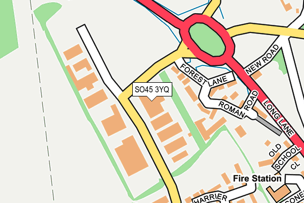 SO45 3YQ map - OS OpenMap – Local (Ordnance Survey) SO45 3YQ map - OS OpenMap – Local (Ordnance Survey)