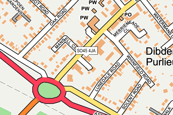 SO45 4JA map - OS OpenMap – Local (Ordnance Survey) SO45 4JA map - OS OpenMap – Local (Ordnance Survey)