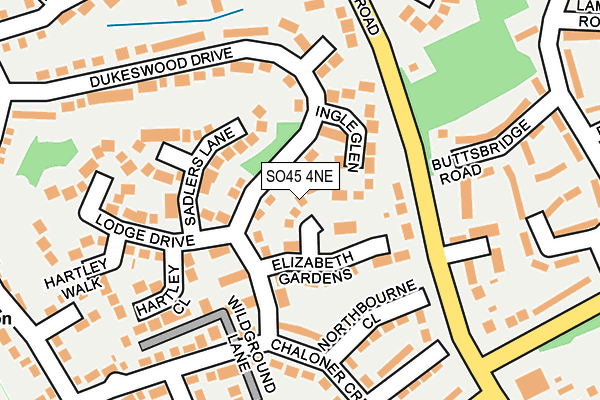 SO45 4NE map - OS OpenMap – Local (Ordnance Survey) SO45 4NE map - OS OpenMap – Local (Ordnance Survey)