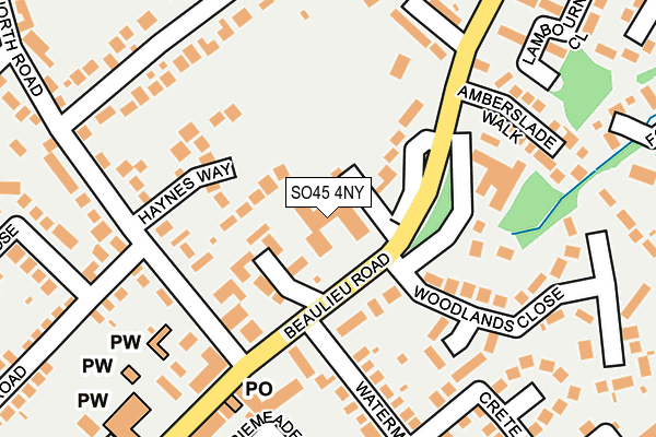 SO45 4NY map - OS OpenMap – Local (Ordnance Survey) SO45 4NY map - OS OpenMap – Local (Ordnance Survey)