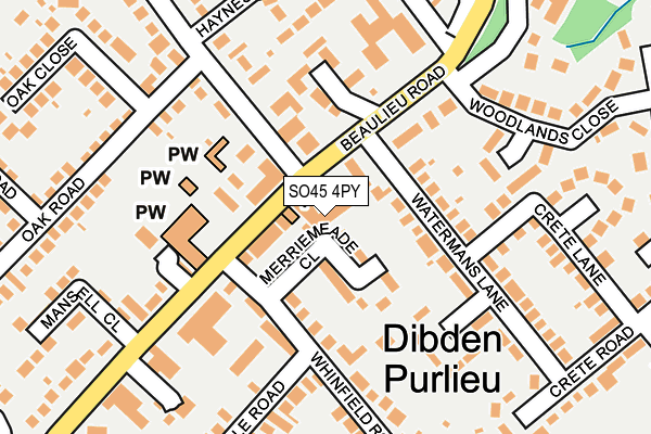 SO45 4PY map - OS OpenMap – Local (Ordnance Survey) SO45 4PY map - OS OpenMap – Local (Ordnance Survey)