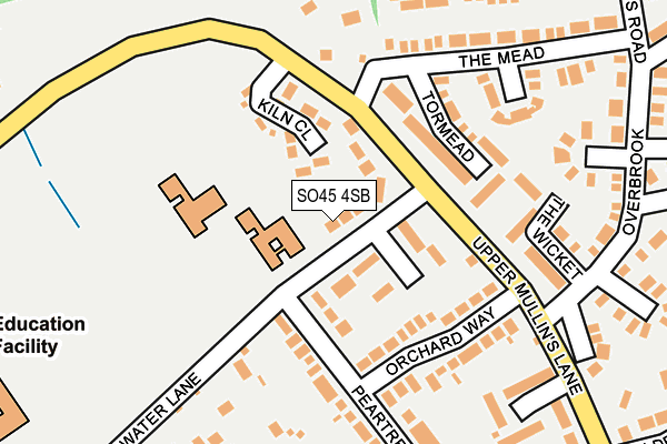 SO45 4SB map - OS OpenMap – Local (Ordnance Survey) SO45 4SB map - OS OpenMap – Local (Ordnance Survey)