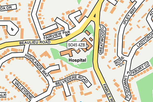 SO45 4ZB map - OS OpenMap – Local (Ordnance Survey) SO45 4ZB map - OS OpenMap – Local (Ordnance Survey)