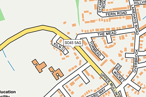 SO45 5AG map - OS OpenMap – Local (Ordnance Survey) SO45 5AG map - OS OpenMap – Local (Ordnance Survey)