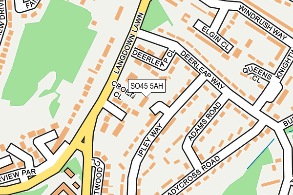 SO45 5AH map - OS OpenMap – Local (Ordnance Survey) SO45 5AH map - OS OpenMap – Local (Ordnance Survey)