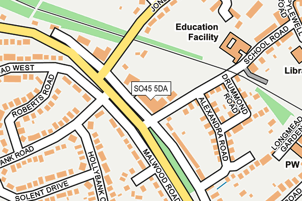 SO45 5DA map - OS OpenMap – Local (Ordnance Survey) SO45 5DA map - OS OpenMap – Local (Ordnance Survey)