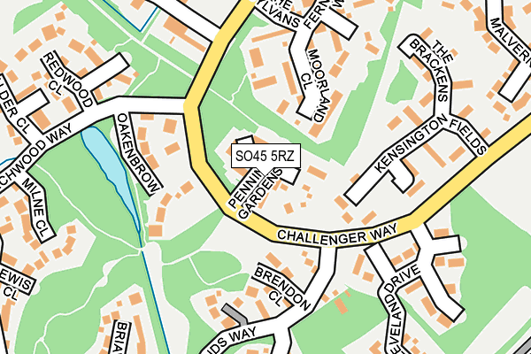 SO45 5RZ map - OS OpenMap – Local (Ordnance Survey) SO45 5RZ map - OS OpenMap – Local (Ordnance Survey)