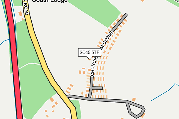 SO45 5TF map - OS OpenMap – Local (Ordnance Survey) SO45 5TF map - OS OpenMap – Local (Ordnance Survey)