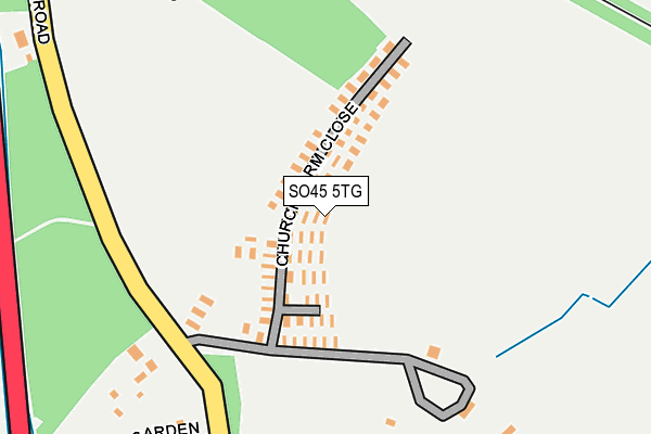 SO45 5TG map - OS OpenMap – Local (Ordnance Survey) SO45 5TG map - OS OpenMap – Local (Ordnance Survey)