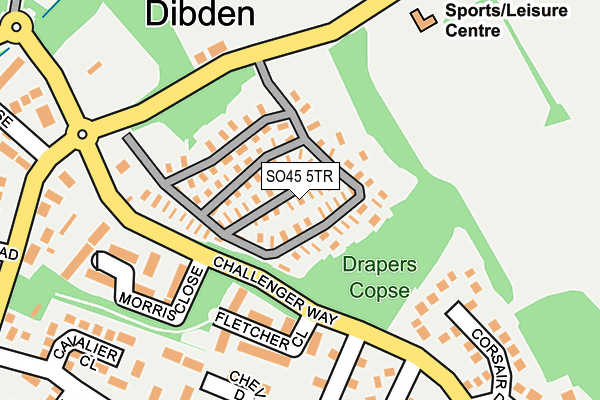 SO45 5TR map - OS OpenMap – Local (Ordnance Survey) SO45 5TR map - OS OpenMap – Local (Ordnance Survey)
