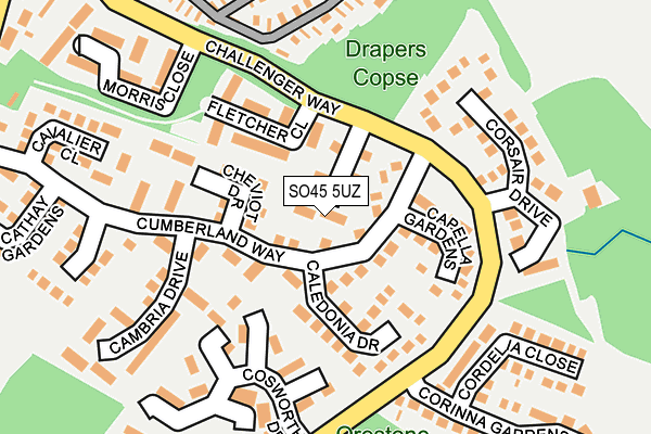 SO45 5UZ map - OS OpenMap – Local (Ordnance Survey) SO45 5UZ map - OS OpenMap – Local (Ordnance Survey)