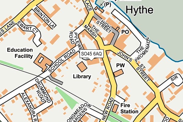 SO45 6AQ map - OS OpenMap – Local (Ordnance Survey)