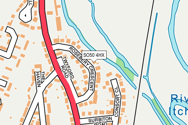 SO50 4HX map - OS OpenMap – Local (Ordnance Survey) SO50 4HX map - OS OpenMap – Local (Ordnance Survey)
