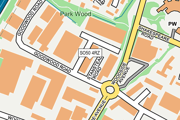 SO50 4RZ map - OS OpenMap – Local (Ordnance Survey) SO50 4RZ map - OS OpenMap – Local (Ordnance Survey)