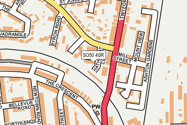 SO50 4SR map - OS OpenMap – Local (Ordnance Survey) SO50 4SR map - OS OpenMap – Local (Ordnance Survey)
