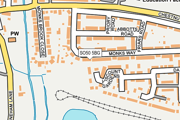 SO50 5BG map - OS OpenMap – Local (Ordnance Survey)