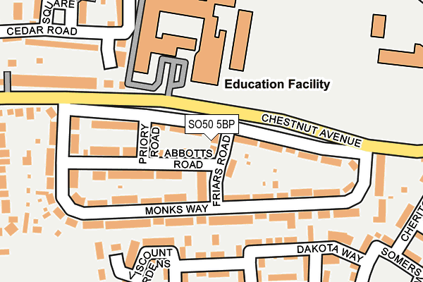 SO50 5BP map - OS OpenMap – Local (Ordnance Survey) SO50 5BP map - OS OpenMap – Local (Ordnance Survey)