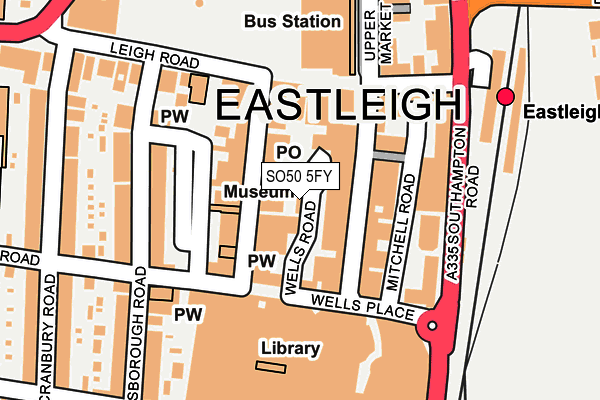 SO50 5FY map - OS OpenMap – Local (Ordnance Survey)