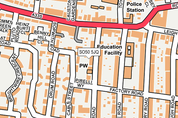 SO50 5JQ map - OS OpenMap – Local (Ordnance Survey)