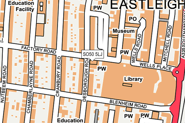 SO50 5LJ map - OS OpenMap – Local (Ordnance Survey)