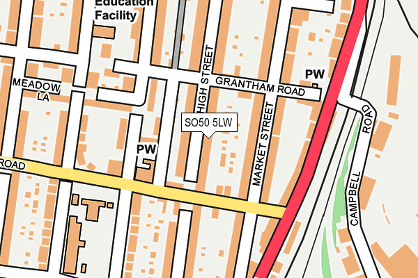 SO50 5LW map - OS OpenMap – Local (Ordnance Survey) SO50 5LW map - OS OpenMap – Local (Ordnance Survey)