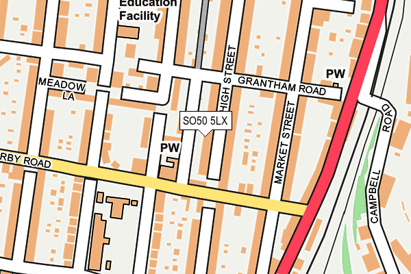 SO50 5LX map - OS OpenMap – Local (Ordnance Survey) SO50 5LX map - OS OpenMap – Local (Ordnance Survey)