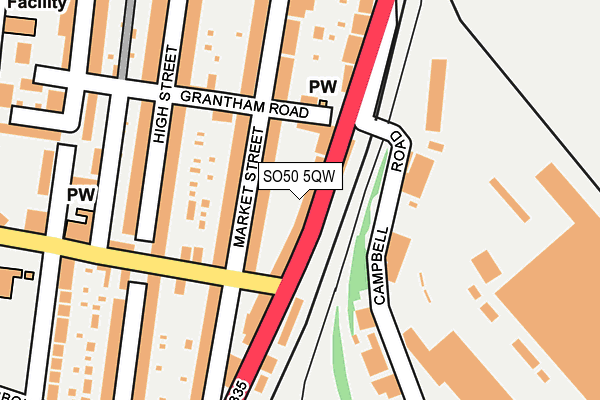 SO50 5QW map - OS OpenMap – Local (Ordnance Survey) SO50 5QW map - OS OpenMap – Local (Ordnance Survey)