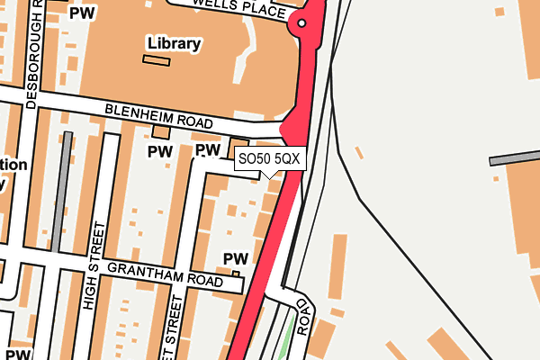 SO50 5QX map - OS OpenMap – Local (Ordnance Survey) SO50 5QX map - OS OpenMap – Local (Ordnance Survey)