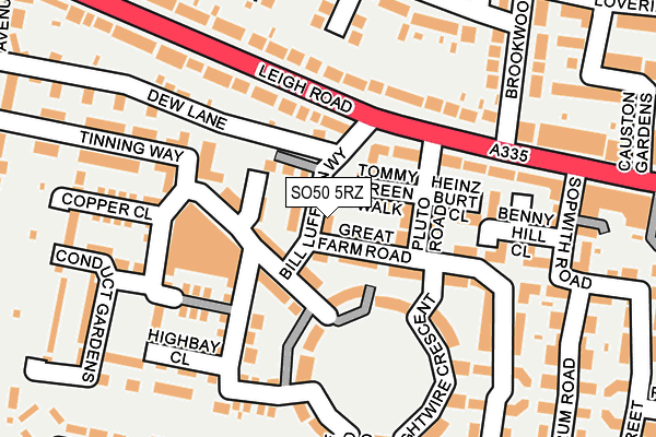 SO50 5RZ map - OS OpenMap – Local (Ordnance Survey) SO50 5RZ map - OS OpenMap – Local (Ordnance Survey)