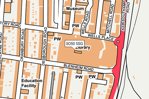 SO50 5SG map - OS OpenMap – Local (Ordnance Survey)