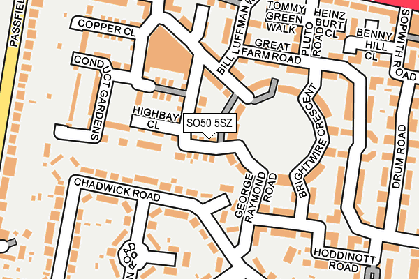 SO50 5SZ map - OS OpenMap – Local (Ordnance Survey) SO50 5SZ map - OS OpenMap – Local (Ordnance Survey)