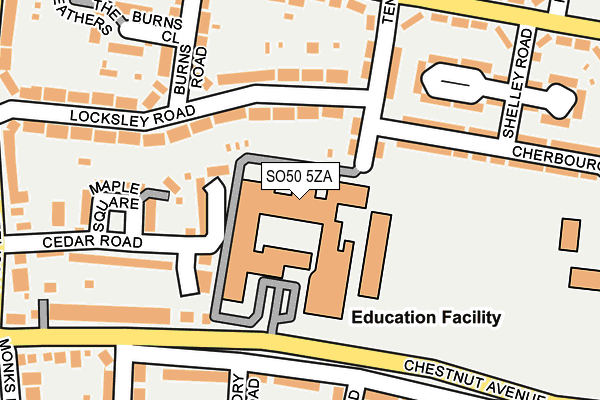 SO50 5ZA map - OS OpenMap – Local (Ordnance Survey) SO50 5ZA map - OS OpenMap – Local (Ordnance Survey)