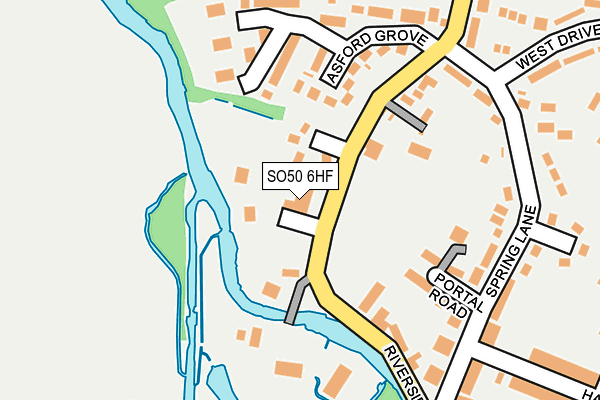 SO50 6HF map - OS OpenMap – Local (Ordnance Survey) SO50 6HF map - OS OpenMap – Local (Ordnance Survey)