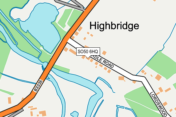 SO50 6HQ map - OS OpenMap – Local (Ordnance Survey)