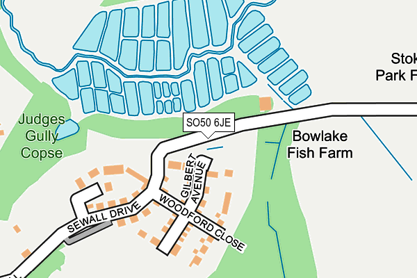 SO50 6JE map - OS OpenMap – Local (Ordnance Survey)