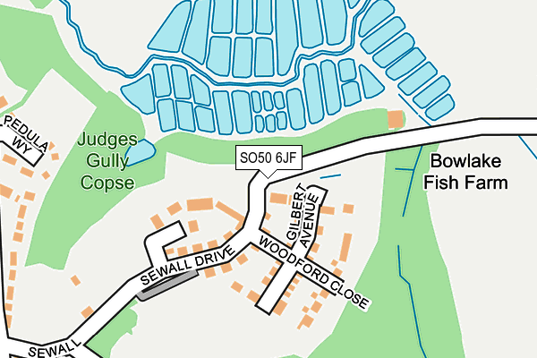 SO50 6JF map - OS OpenMap – Local (Ordnance Survey) SO50 6JF map - OS OpenMap – Local (Ordnance Survey)