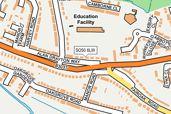 SO50 6LW map - OS OpenMap – Local (Ordnance Survey) SO50 6LW map - OS OpenMap – Local (Ordnance Survey)
