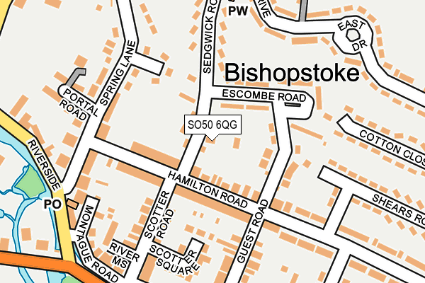 SO50 6QG map - OS OpenMap – Local (Ordnance Survey)