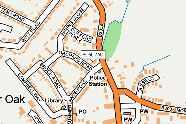 SO50 7AQ map - OS OpenMap – Local (Ordnance Survey) SO50 7AQ map - OS OpenMap – Local (Ordnance Survey)