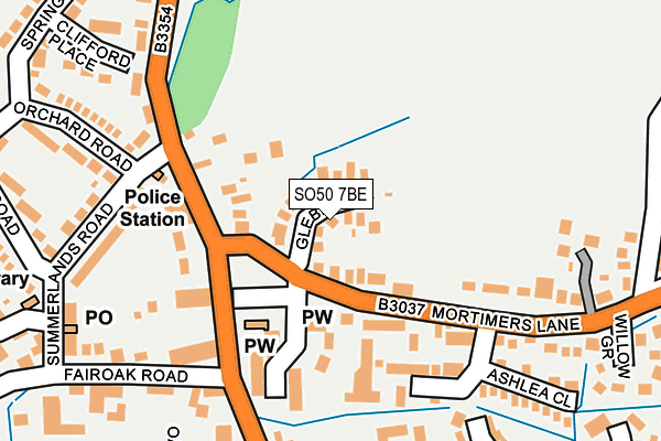 SO50 7BE map - OS OpenMap – Local (Ordnance Survey) SO50 7BE map - OS OpenMap – Local (Ordnance Survey)