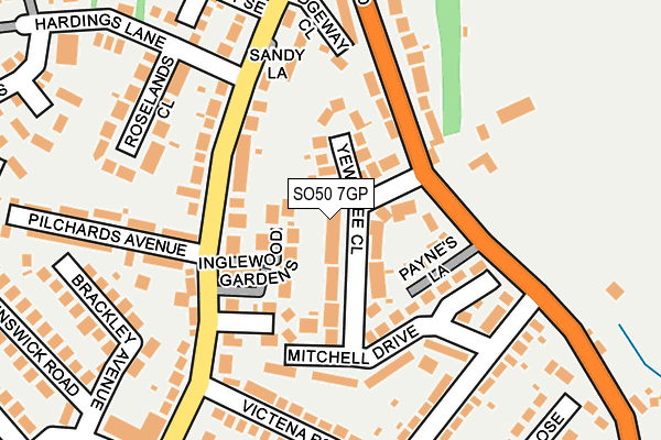 SO50 7GP map - OS OpenMap – Local (Ordnance Survey) SO50 7GP map - OS OpenMap – Local (Ordnance Survey)