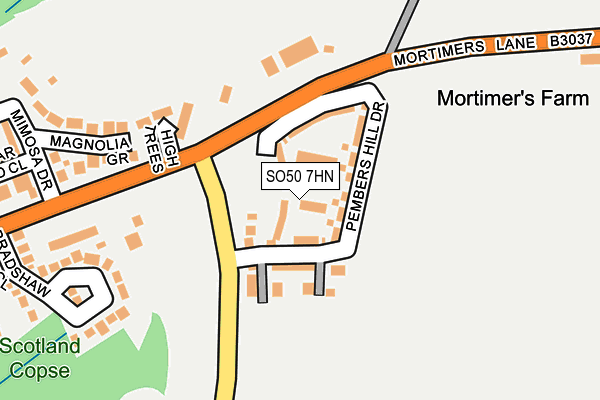 SO50 7HN map - OS OpenMap – Local (Ordnance Survey) SO50 7HN map - OS OpenMap – Local (Ordnance Survey)