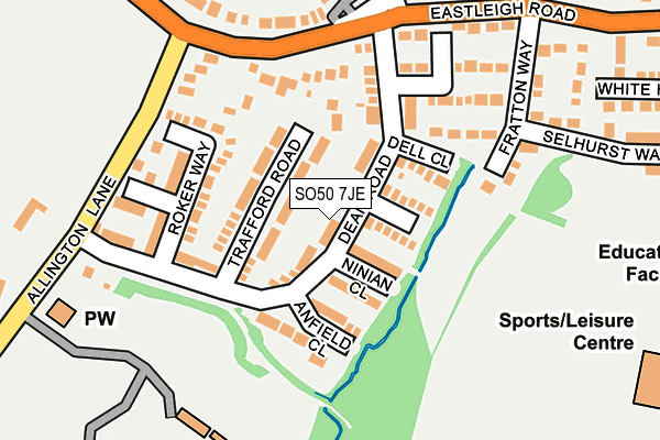 SO50 7JE map - OS OpenMap – Local (Ordnance Survey) SO50 7JE map - OS OpenMap – Local (Ordnance Survey)