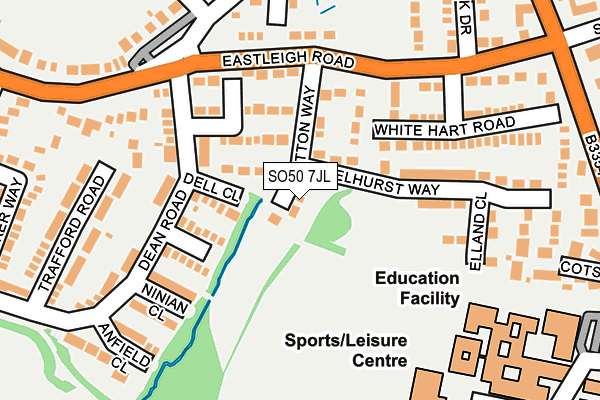 SO50 7JL map - OS OpenMap – Local (Ordnance Survey) SO50 7JL map - OS OpenMap – Local (Ordnance Survey)