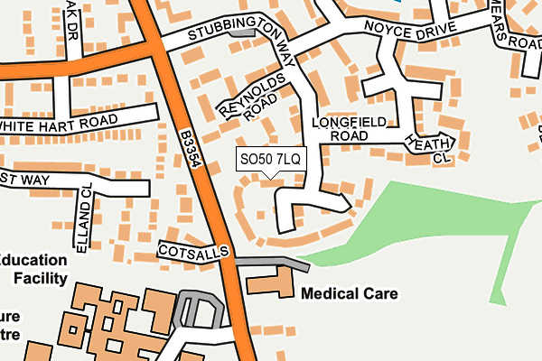 SO50 7LQ map - OS OpenMap – Local (Ordnance Survey) SO50 7LQ map - OS OpenMap – Local (Ordnance Survey)