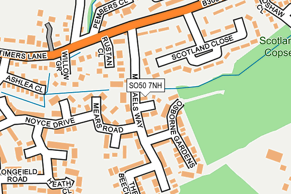 SO50 7NH map - OS OpenMap – Local (Ordnance Survey) SO50 7NH map - OS OpenMap – Local (Ordnance Survey)