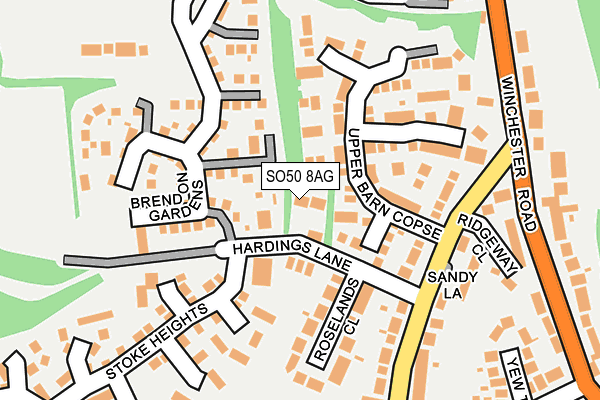 SO50 8AG map - OS OpenMap – Local (Ordnance Survey) SO50 8AG map - OS OpenMap – Local (Ordnance Survey)