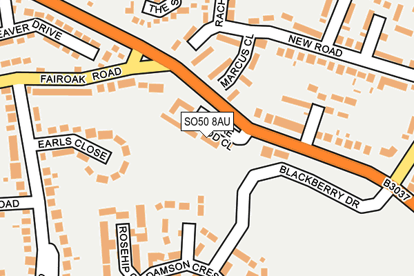 SO50 8AU map - OS OpenMap – Local (Ordnance Survey) SO50 8AU map - OS OpenMap – Local (Ordnance Survey)