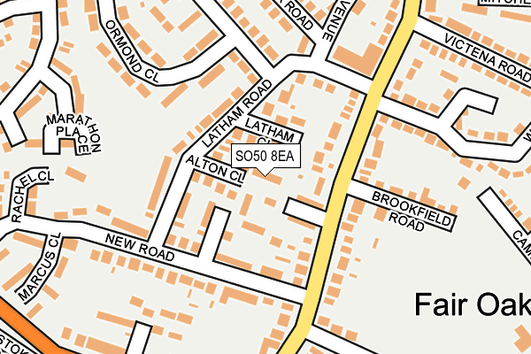 SO50 8EA map - OS OpenMap – Local (Ordnance Survey) SO50 8EA map - OS OpenMap – Local (Ordnance Survey)